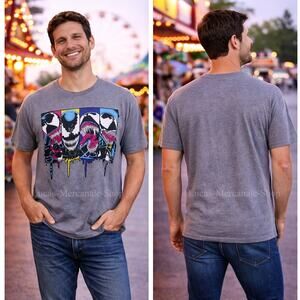 Marvel Spider-Man Venom Gray T Shirt Men’s XXL 50-52 Graphic Tee